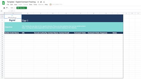 Outreach Tracking Spreadsheet Template Lidoapp