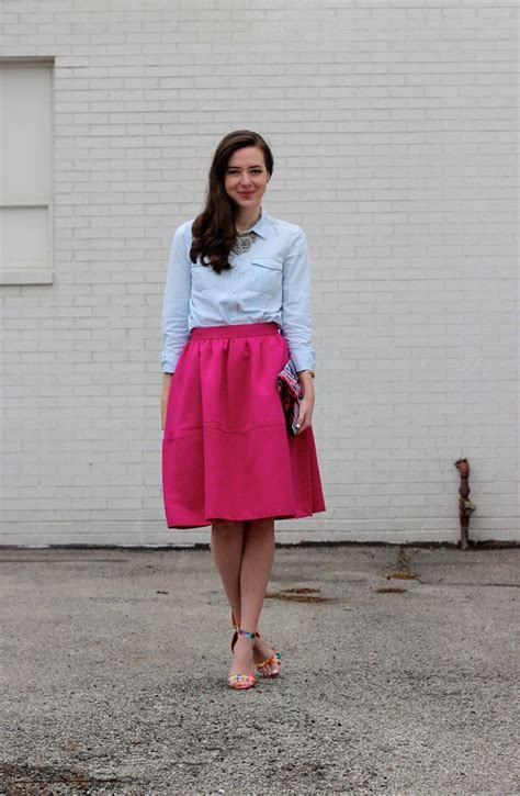 Chicago Fashion And Beauty Blog Ootd Pink Midi Skirt Midi Skirt