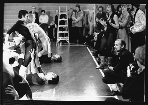 director choreographer bob fosse r rehearsing a number from the broadway production of the