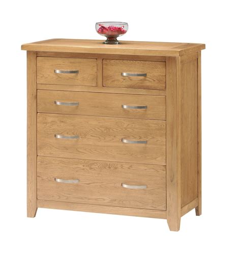 Hampshire Oak 5 Drawer Chest Of Drawers Oak Direct