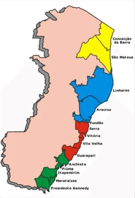 Mapa Do Espirito Santo Fonte Governo Do Estado Espírito Santo 2003