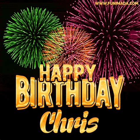 Get a custom full name video here! Happy Birthday Chris GIFs - Download on Funimada.com