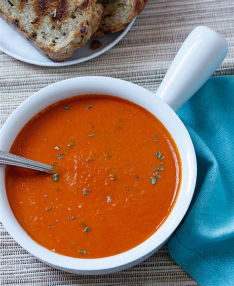 Once the water is boiling, add the tomatoes and let them cook for 30 to 60 seconds, or until the skin starts to peel back. Roasted Cream of Tomato Soup - The Artful Gourmet - Food ...