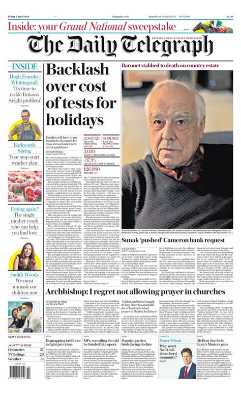 Daily Telegraph Front Page 23rd Of June 2020 Tomorrows Papers Today