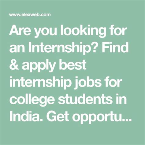 Are You Looking For An Internship Find And Apply Best Internship Jobs