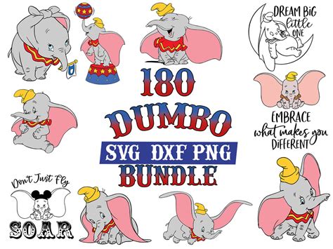 Dumbo Svg Bundle Dumbo Svg Dumbo Png Dumbo Clipart Etsy