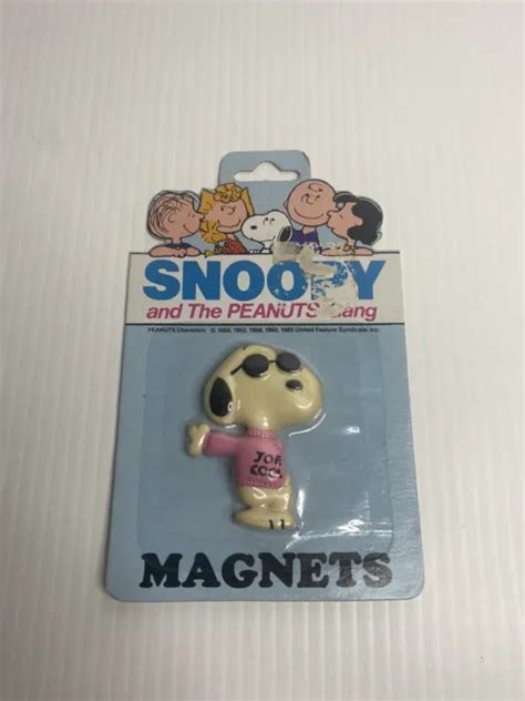 Vintage Aged Snoopy Joe Cool Refrigerator Magnets New Peanuts 1699