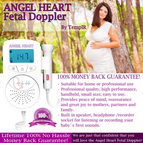 Watch the video explanation about finding babies heart beat at 10 weeks! Fetal Doppler Baby Heartbeat Monitor - TempIR Angel Heart ...