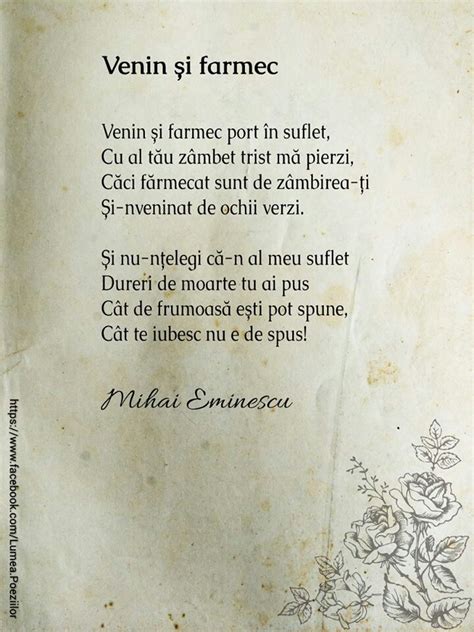 Poezii De Mihai Eminescu Poezii Dragoste Poezii Iubire Citazioni
