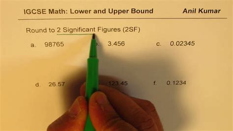 lower bound upper bound and rounding to 2 significant figures 2sf youtube