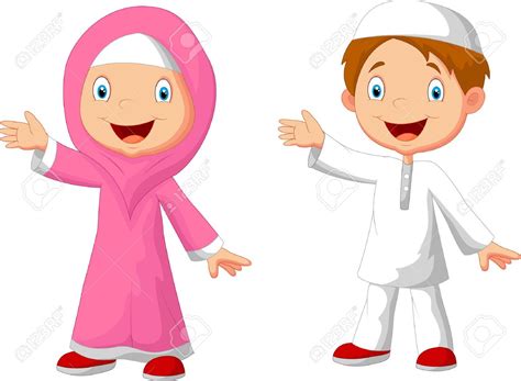 17 Gambar Kartun Anak Muslim Sekolah