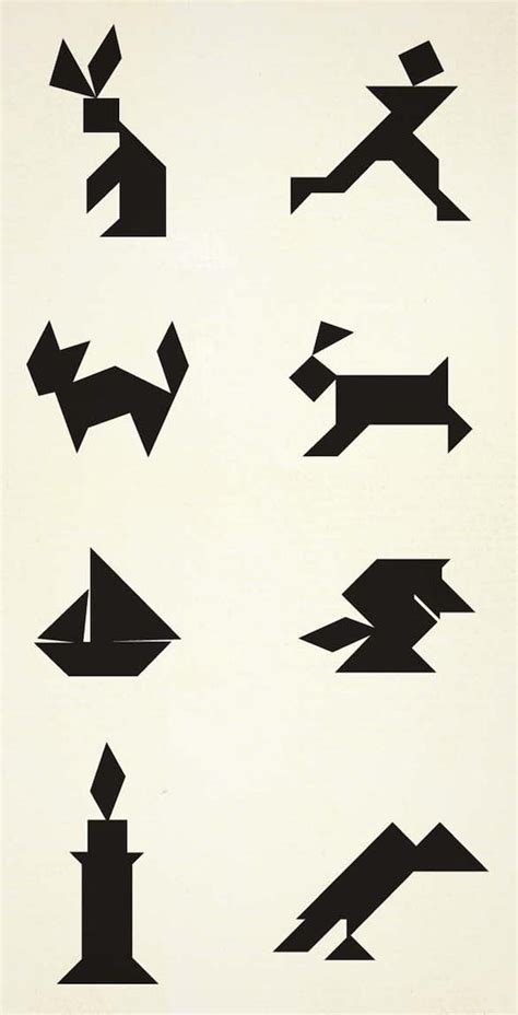 Tangram puzzles logic puzzles easter activities activities for kids tangram printable kindergarten math worksheets maths pattern blocks teaching kids. Tangrams | Tangram patterns, Tangram, Tangram activities