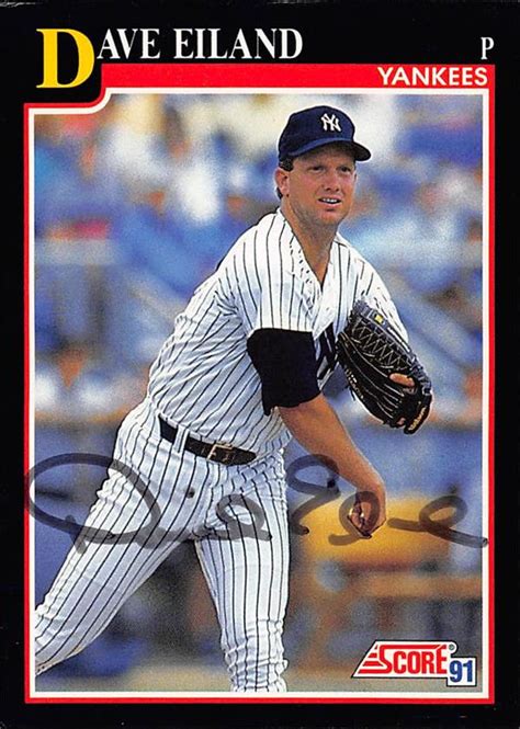 Maybe you would like to learn more about one of these? Dave Eiland autographed baseball card (New York Yankees, 67) 1991 Score #826