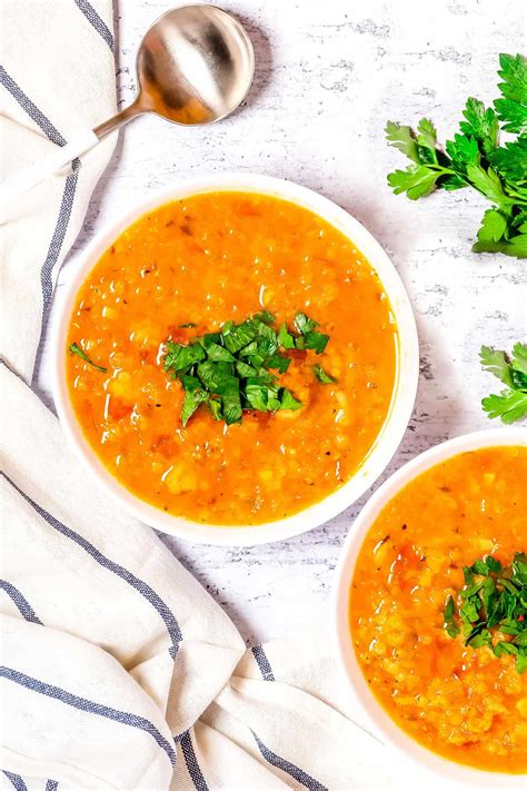 Easy Red Lentil Soup Recipe Vegetarian Besto Blog