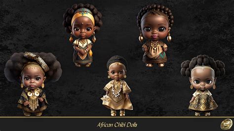 Artstation African Chibi Dolls Artworks