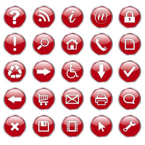 Web Icons Buttons Set — Stock Vector © Cobalt88 2056072