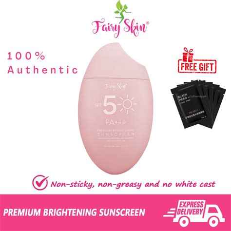 100 Authentic Fairy Premium Brightening Sunscreen Spf50 By Fairyskin