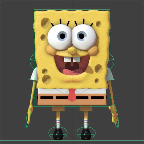Sponge Bob 3d Model Rigged By Bumblebeestudio 3docean