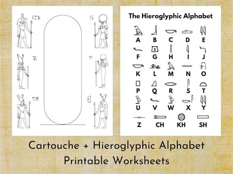 Ancient Egyptian Hieroglyphic Alphabet Cartouche Printable Etsy