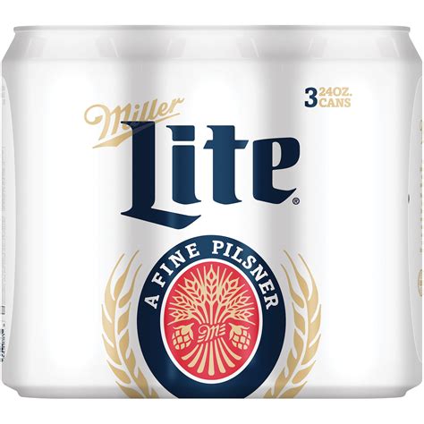 Miller Lite Lager Beer Light Beer Beer 3 Pack 24 Fl Oz Cans 42