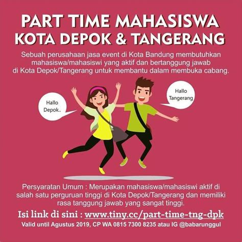 Lowongan Kerja Part Time Bagi Mahasiswa | AtmaGo