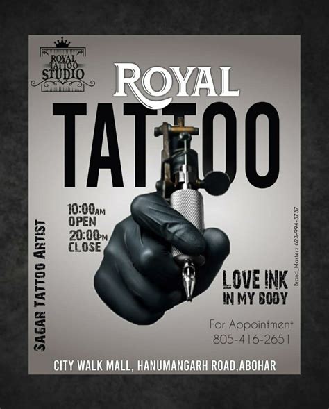 Tattoo Poster Design Royal Tattoo Abohar Tattoo Posters Tattoo