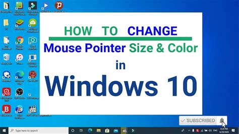 How To Change Mouse Pointer Size And Color In Windows 10 Youtube