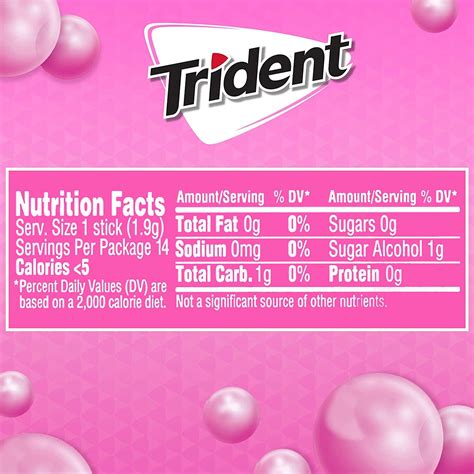 Trident Bubblegum Sugar Free Gum 12 Packs Of 14 Pieces 168 Total