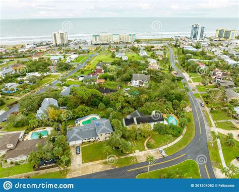Aerial Photo of Single Family Homes in Daytona Beach FL Stock Photo