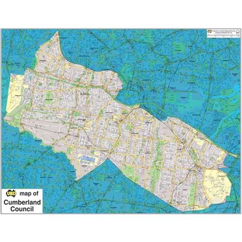 11 east sydney / northwestern sydney. Cumberland Council Local Government Area Map 1:10,000 (LGA)