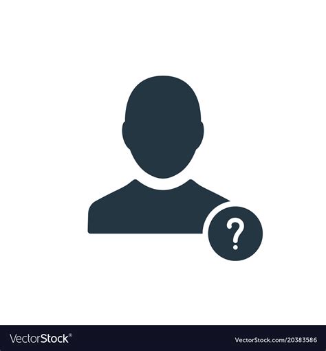 Profile Icon With Question Mark Royalty Free Vector Image