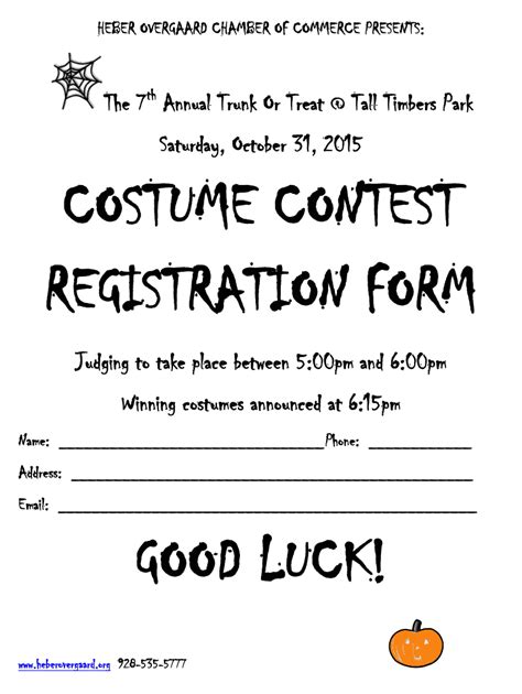 Costume Contest Form Fill Online Printable Fillable Blank Pdffiller