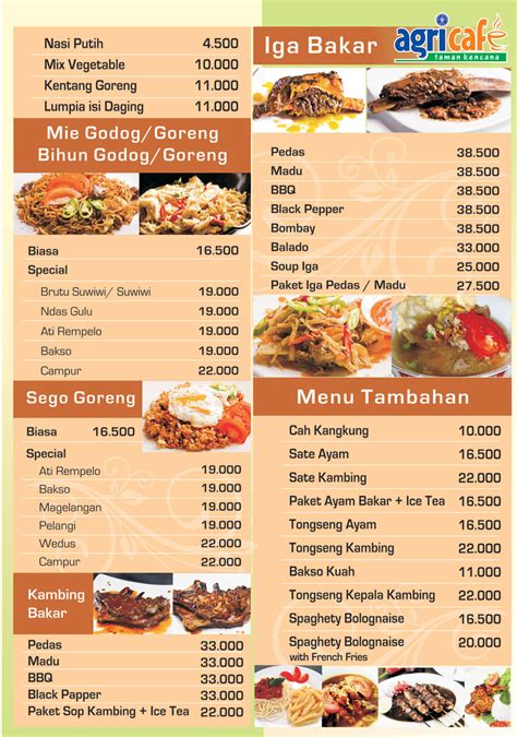 Contoh Menu Makanan Kalori Gudang Materi Online