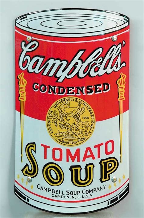 One of the things we always have on hand are cans of campbell's soup, which can be used to cure the sniffles (chicken noodle soup) or make a comforting. Campbell's Soup Can Porcelain Sign | Vintage signs ...