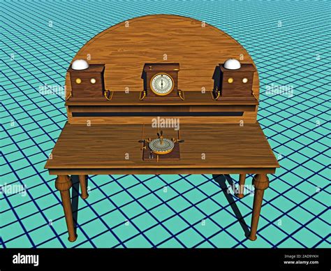 Telegraph Table With Instruments Stock Photo Alamy