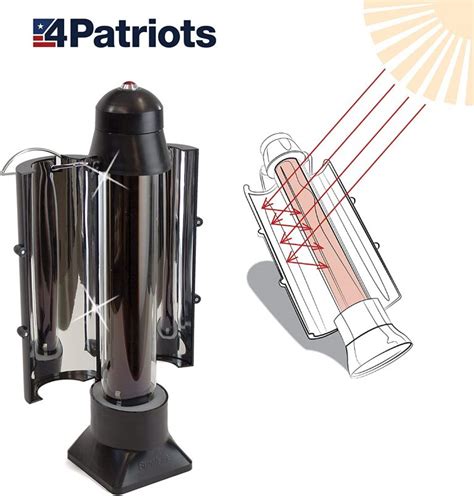 4patriots Sun Kettle Personal Water Heater Portable Thermos Boils