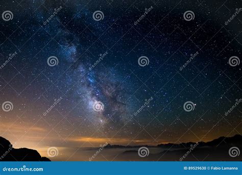The Outstanding Beauty Of The Milky Way Arc And The Starry Sky