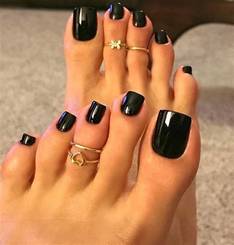 Trust In Black Nail Design Summer And Matching Toenails Toenails And