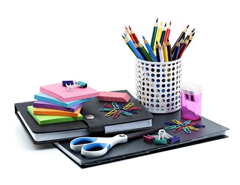 School And Office Supplies Stock Image Image Of Blue 36929451