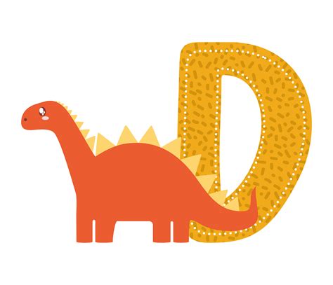 Letter D With Dinosaur 4959412 Vector Art At Vecteezy