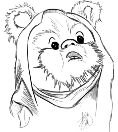 Kylo ren in star wars the last jedi coloring pages get coloring. Ewok sketch work by Keith-QuintanillA on DeviantArt
