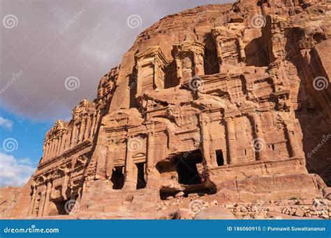 Royal Tomb In Petra Ruin And Ancient City Of Nabatean Empire Jordan