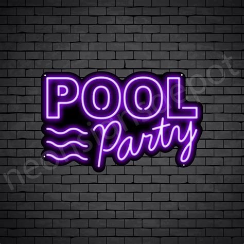 Pool Party Neon Sign Neon Signs Depot