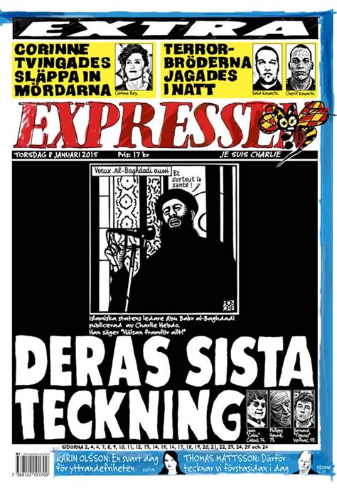 Expressen is one of two nationwide evening newspapers in sweden, the other being aftonbladet. Swedish newspaper Expressen drew their frontpage by hand ...