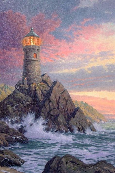 219 Best Lighthouse Paintings Images On Pinterest Light House