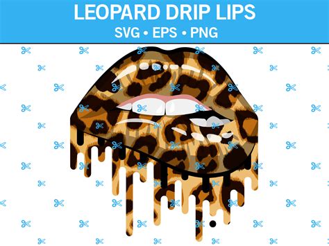 Buy Leopard Drip Lips Svg Print And Cut Lips Dripping Lips Biting