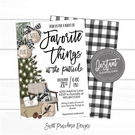 Paper & Party Supplies Instant Download Printable Holiday Party