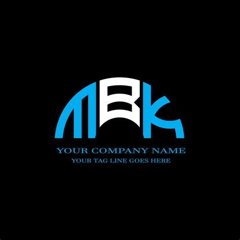 Mbk Letter Logo Creative Design With Vector Graphic 8047576 Vector Art