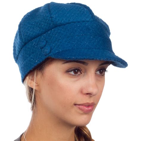 Sakkas Womens Wool Blend Newsboy Cabbie Winter Hat Cap With