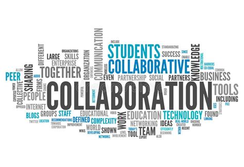 Collaboration Word Cloud Stock Vector Illustration Of Partnership